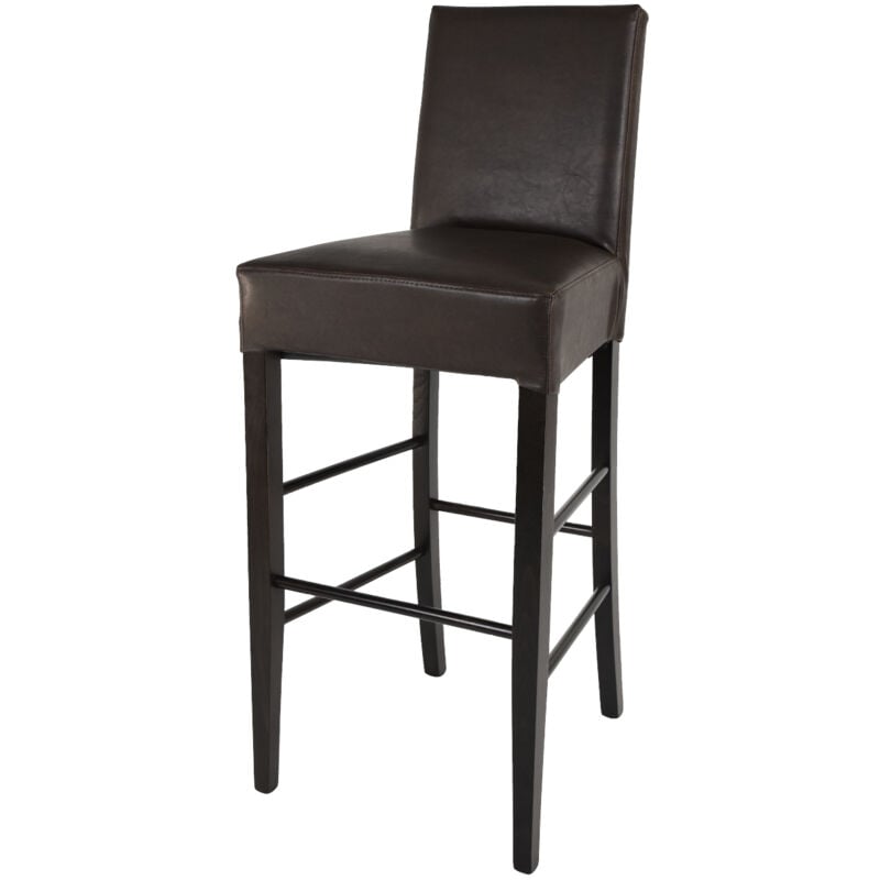 foto del prodotto t m c s tommychairs sgabello alto e moderno modello luisa per cucina e bar, struttura in legno di faggio color weng , seduta e schienale
