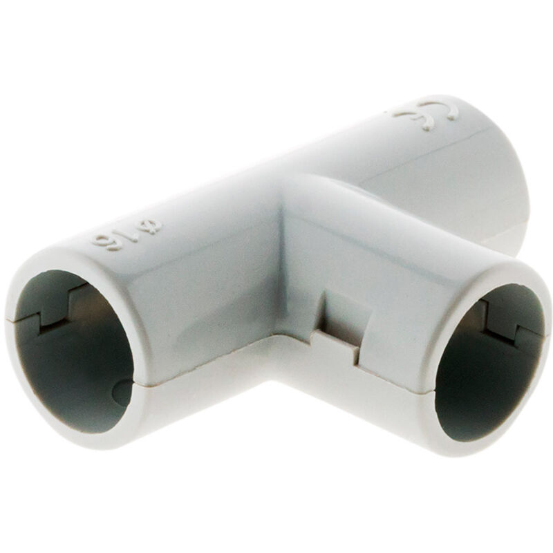 foto del prodotto t per condotti 16mm grigio confezione da 2