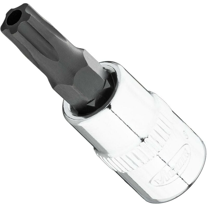 foto del prodotto t plus screwdriver socket v7037 ipr30 attacco quadro, cavo, 1 4 di pollice 6,3 mm profilo interno a 5 punte con perno size t30 h