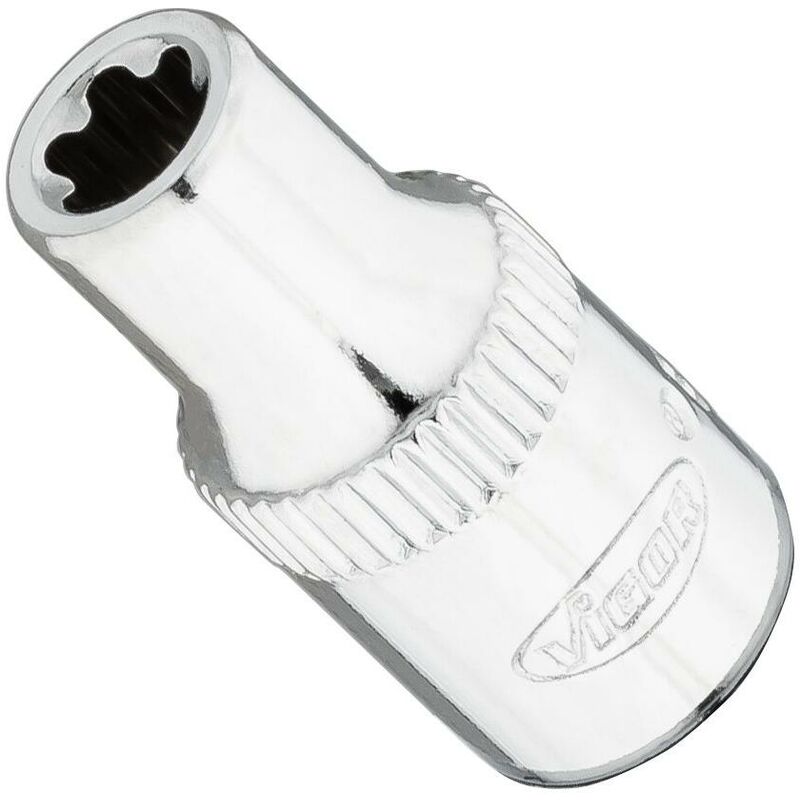 foto del prodotto t plus socket v7920 ep6 attacco quadro, cavo, 1 4 di pollice 6,3 mm profilo esterno torx plus size e6 