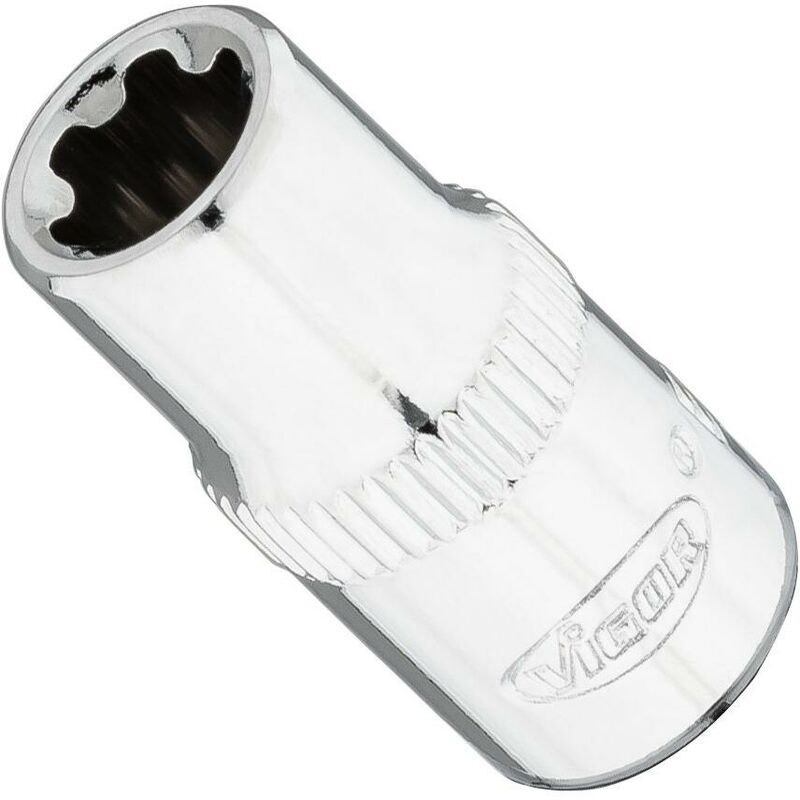 foto del prodotto t plus socket v7920 ep8 attacco quadro, cavo, 1 4 di pollice 6,3 mm profilo esterno torx plus size e8 