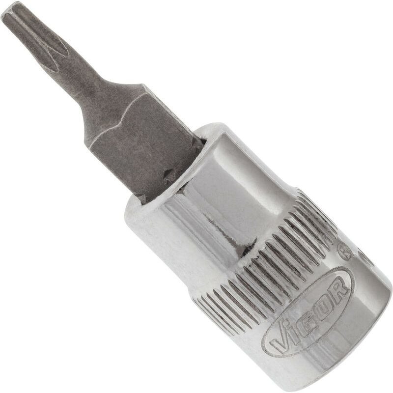 foto del prodotto t screwdriver socket v2595n attacco quadro, cavo, 1 4 di pollice 6,3 mm profilo interno torx size t9