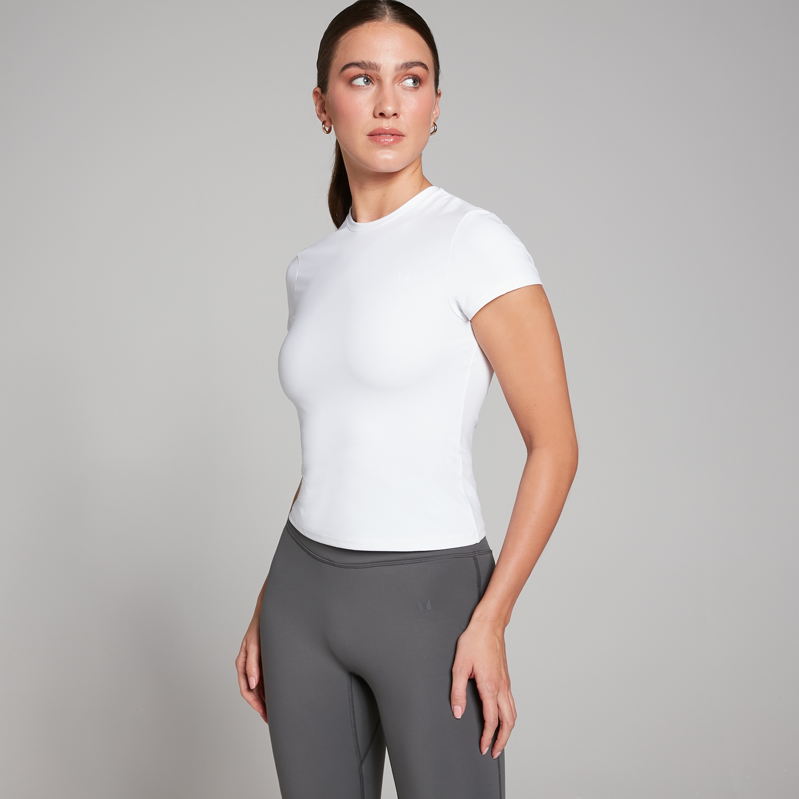 foto del prodotto t shirt a maniche corte aderente mp tempo da donna bianca xxs