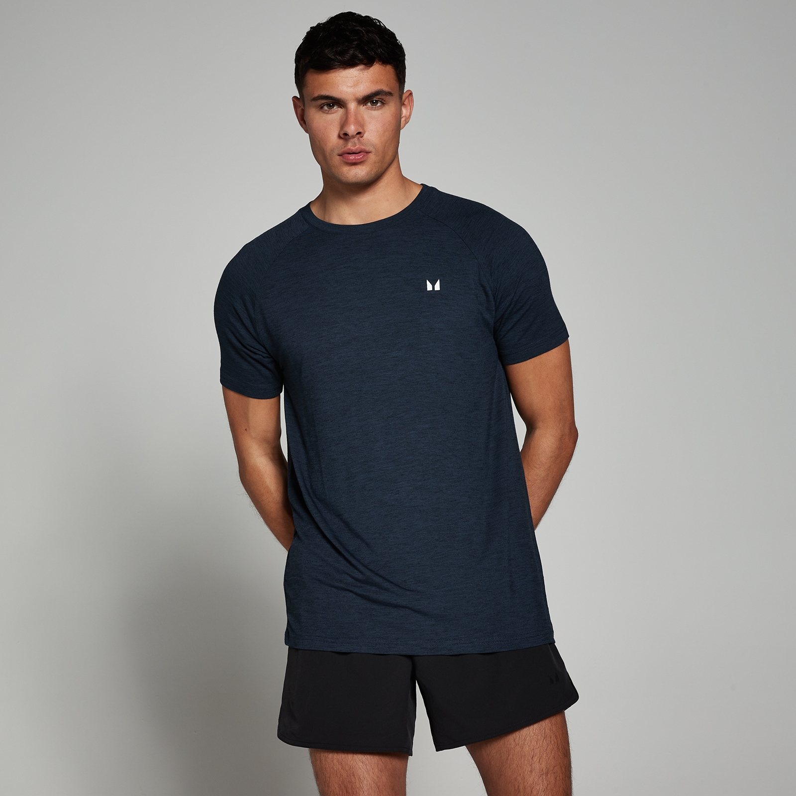 foto del prodotto t shirt a maniche corte mp performance da uomo blu navy m lange xs