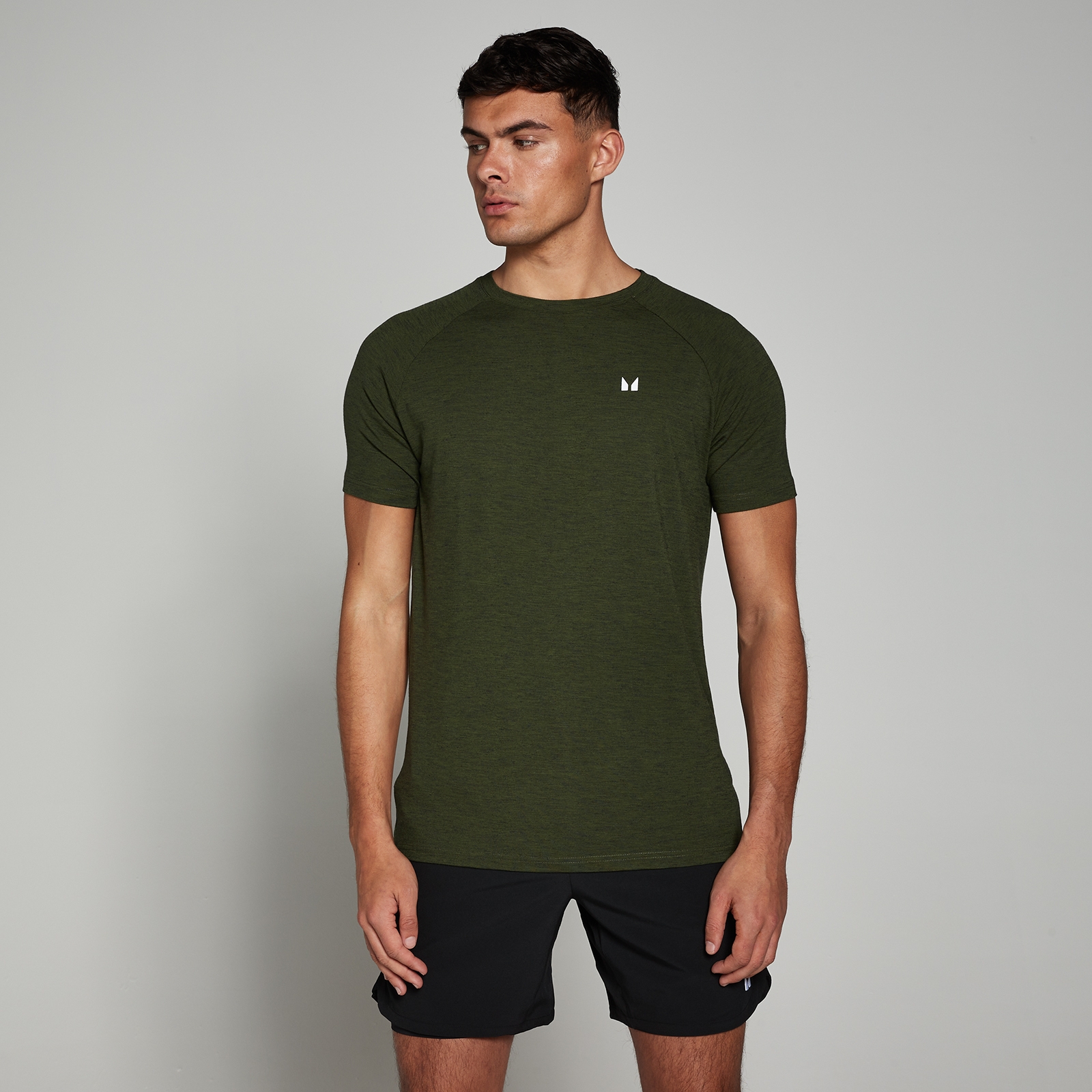 foto del prodotto t shirt a maniche corte mp performance da uomo verde militare m lange l