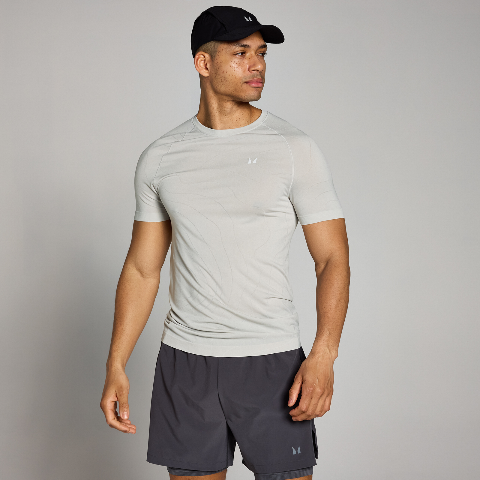 foto del prodotto t shirt aderente senza cuciture mp velocity da uomo chrome l