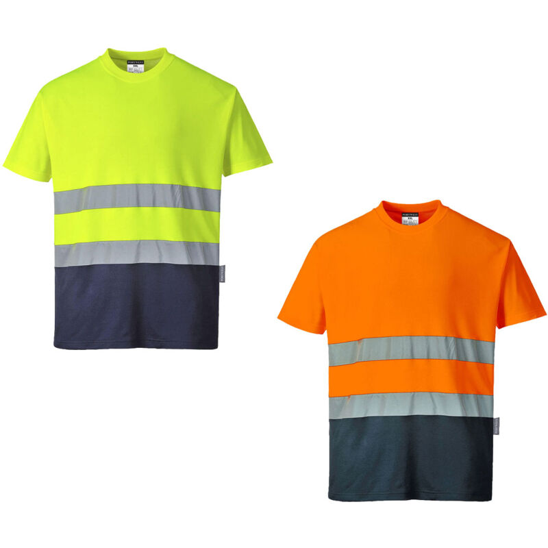 foto del prodotto t shirt alta visibilit portwest s173 s s cotton comfort 2 bande reflex xl arancione