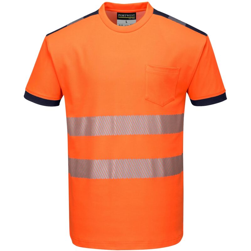 foto del prodotto t shirt alta visibilita vision arancione arancio navy xl
