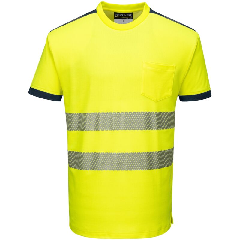 foto del prodotto t shirt alta visibilita vision gialla giallo navy xl