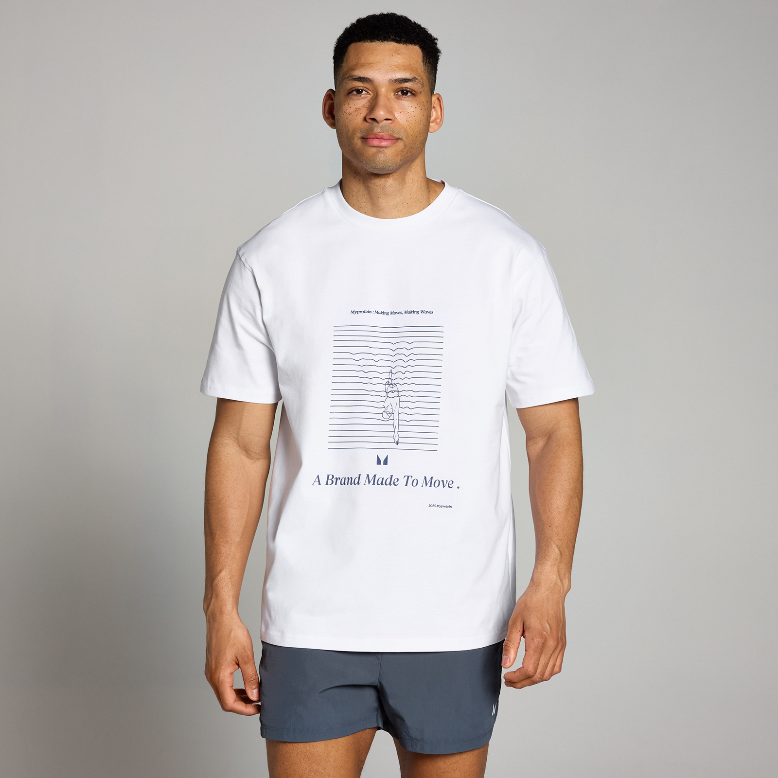 foto del prodotto t shirt con grafica da bagno mp bianca s m
