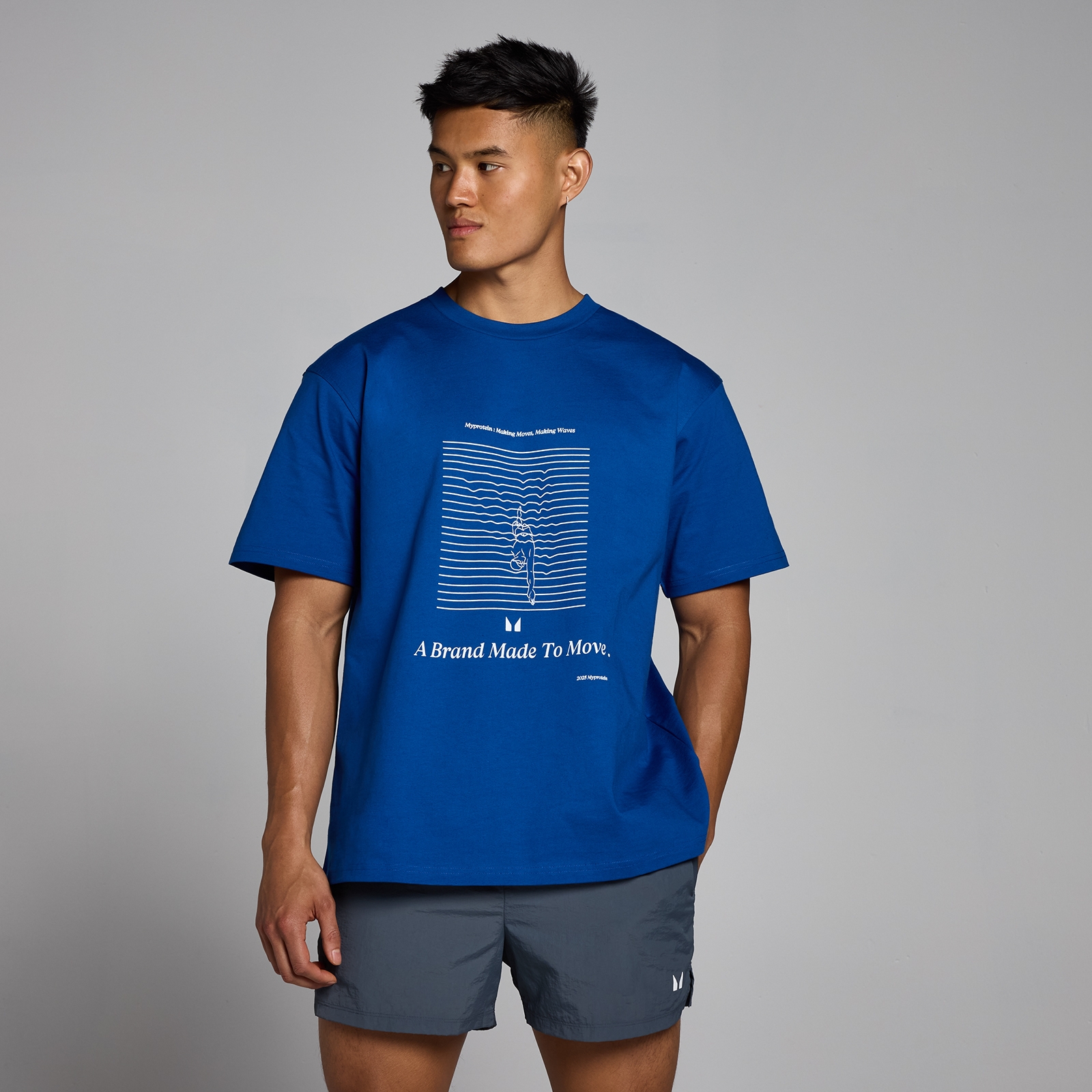 foto del prodotto t shirt con grafica da bagno mp true blue l xl
