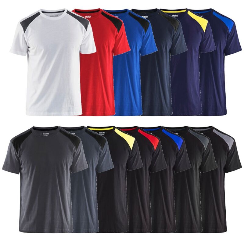 foto del prodotto t shirt da lavoro blaklader 3379 s nero azzurro