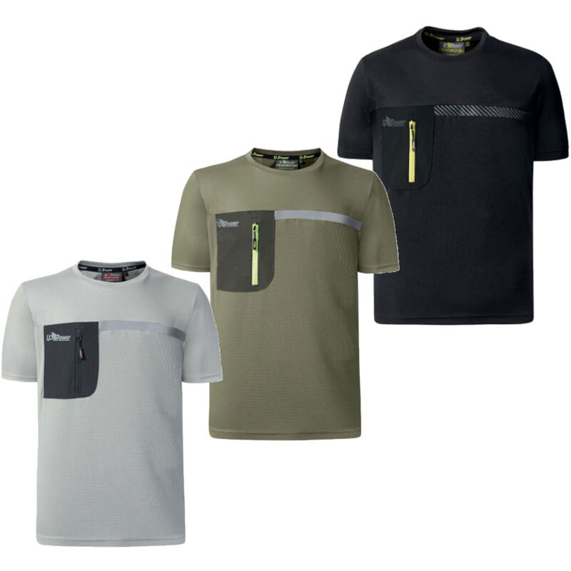 foto del prodotto t shirt da lavoro u power christal m grigio chiaro