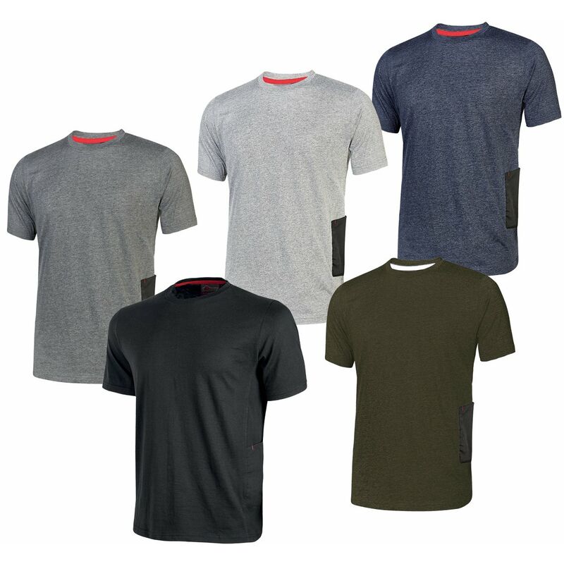 foto del prodotto t shirt da lavoro u power road slim fit xxxxl grigio scuro