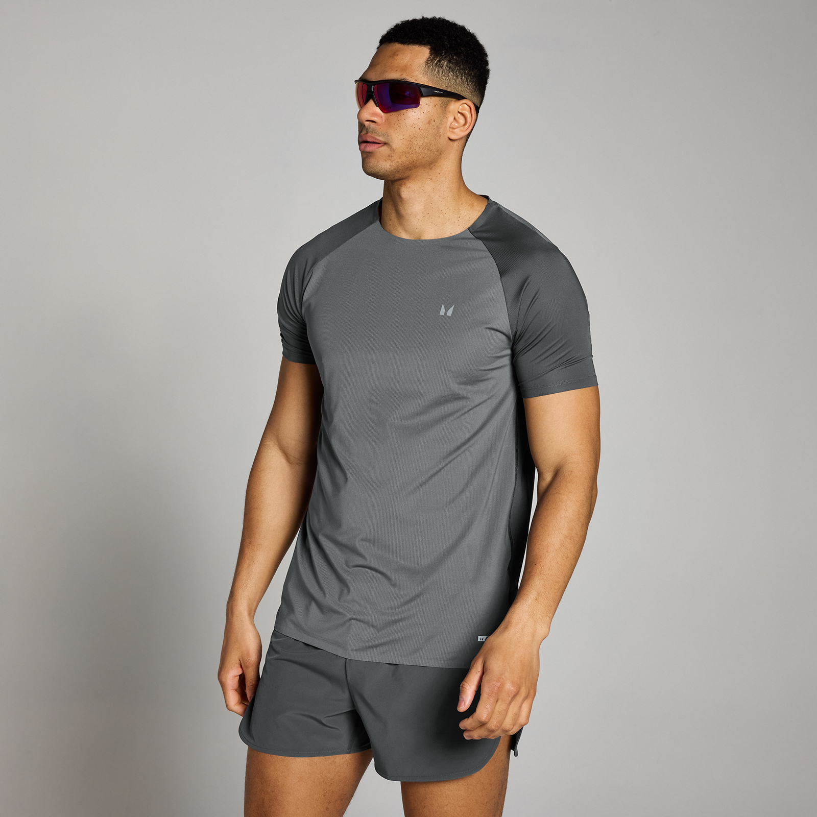 foto del prodotto t shirt in mesh mp velocity da uomo grigio scuro s