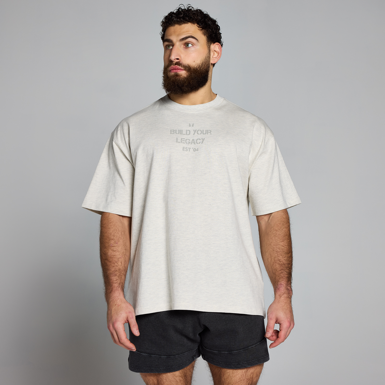 foto del prodotto t shirt lavata con grafica origin mp grigio m lange xxs xs