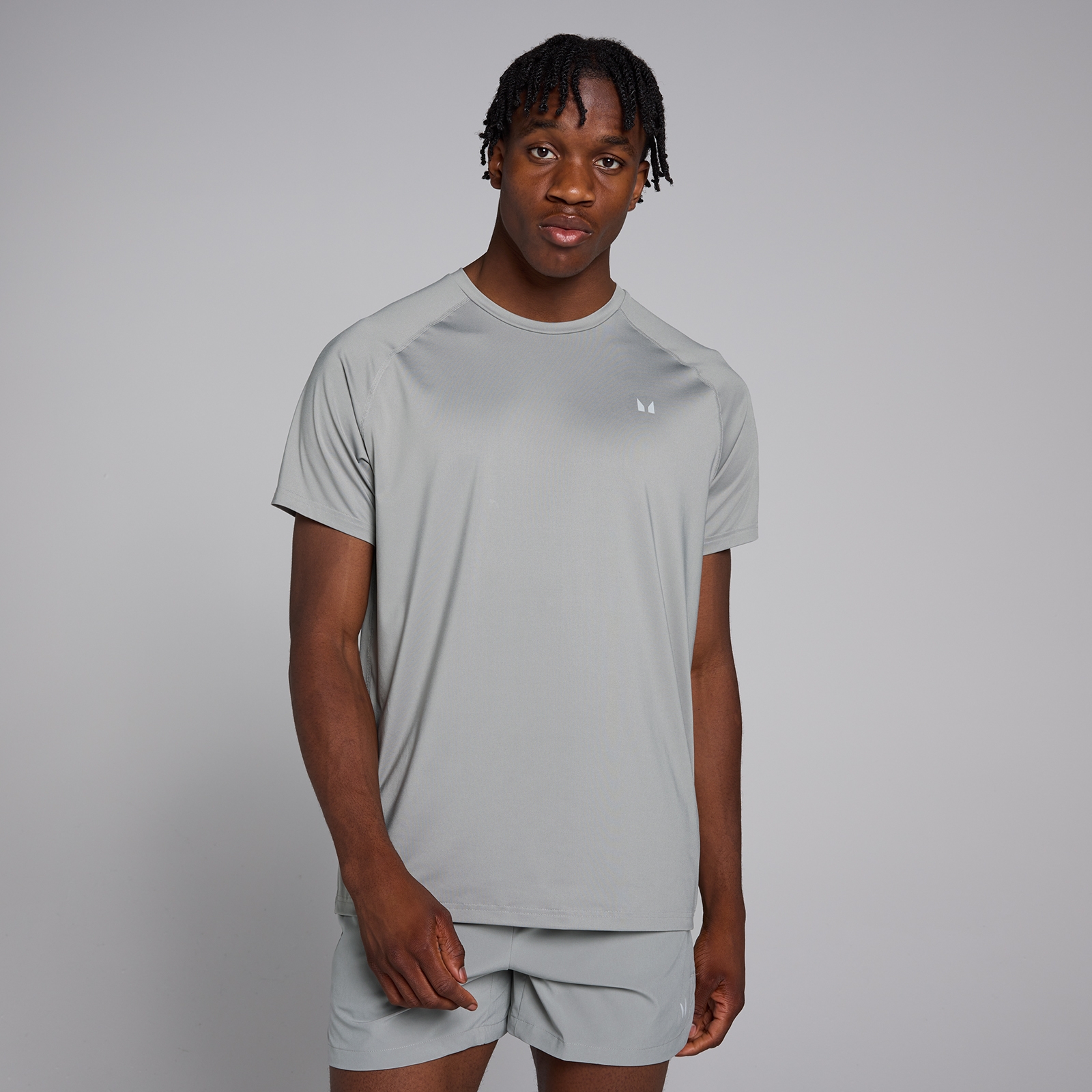 foto del prodotto t shirt sportiva a maniche corte mp da uomo grigio tempesta s