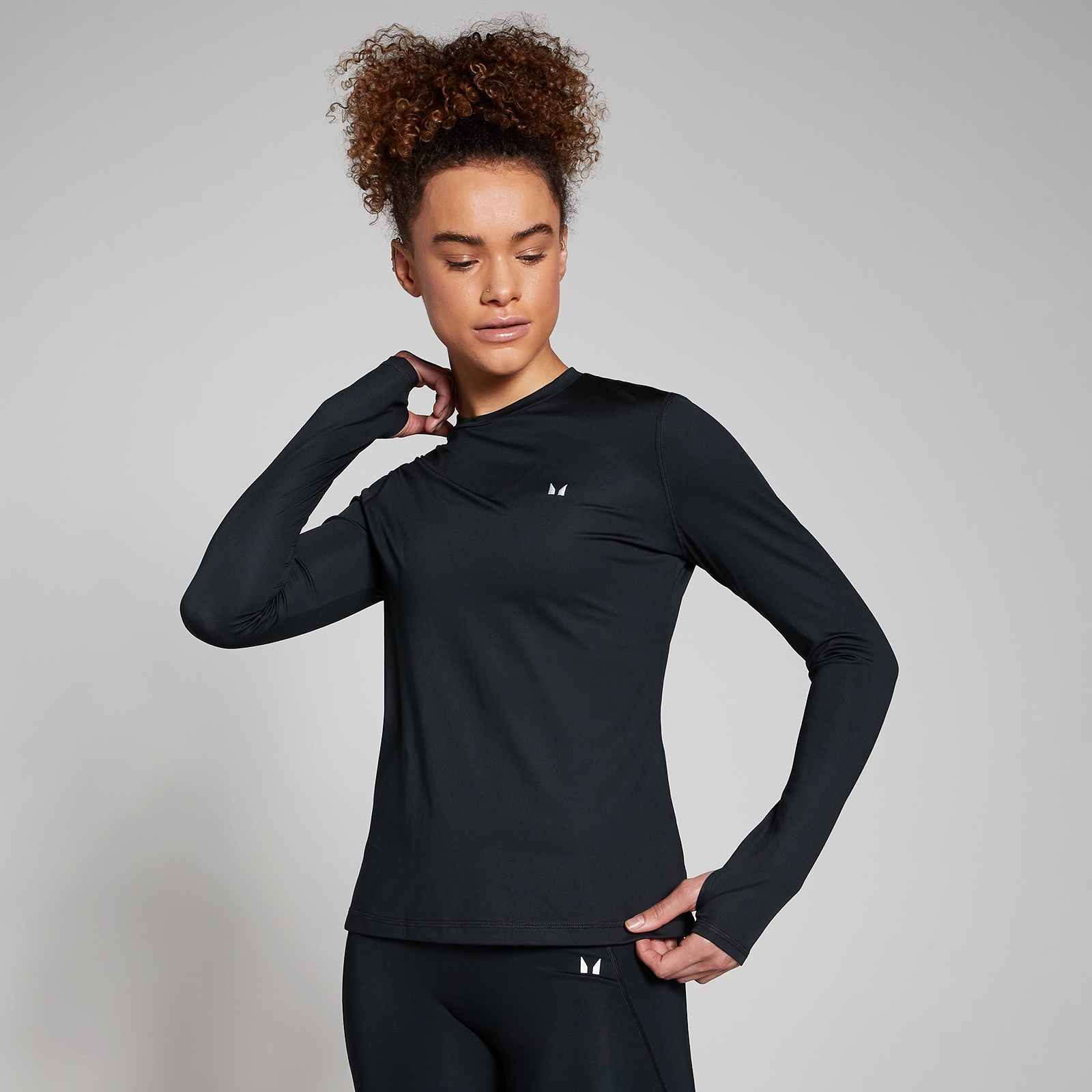 foto del prodotto t shirt sportiva a maniche lunghe mp da donna nera s