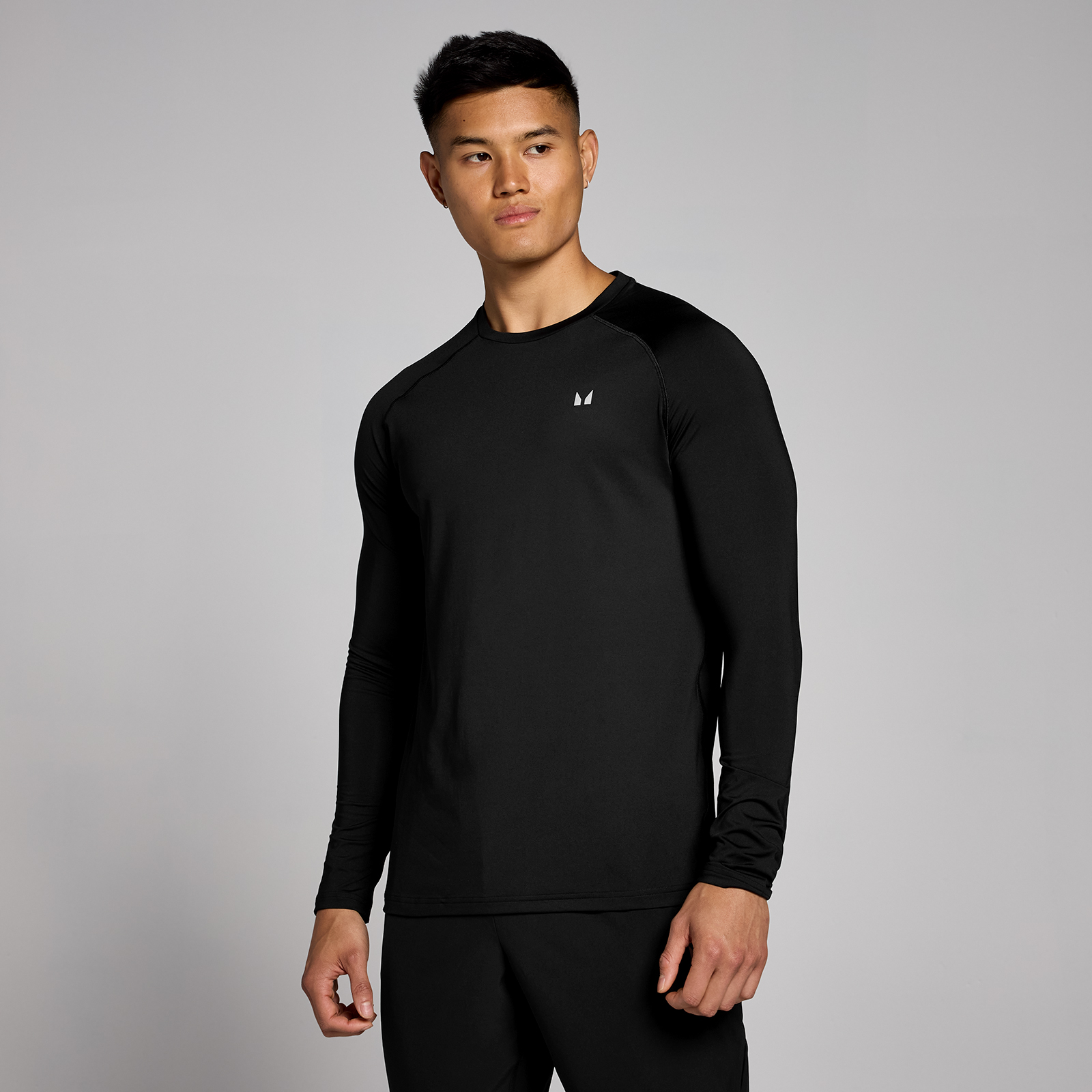 foto del prodotto t shirt sportiva a maniche lunghe mp da uomo nera xl