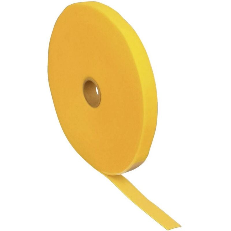 foto del prodotto t0601002081125 nastro a strappo per raggruppare lato morbido e lato rigido l x l 25000 mm x 10 mm giallo 25 fastech