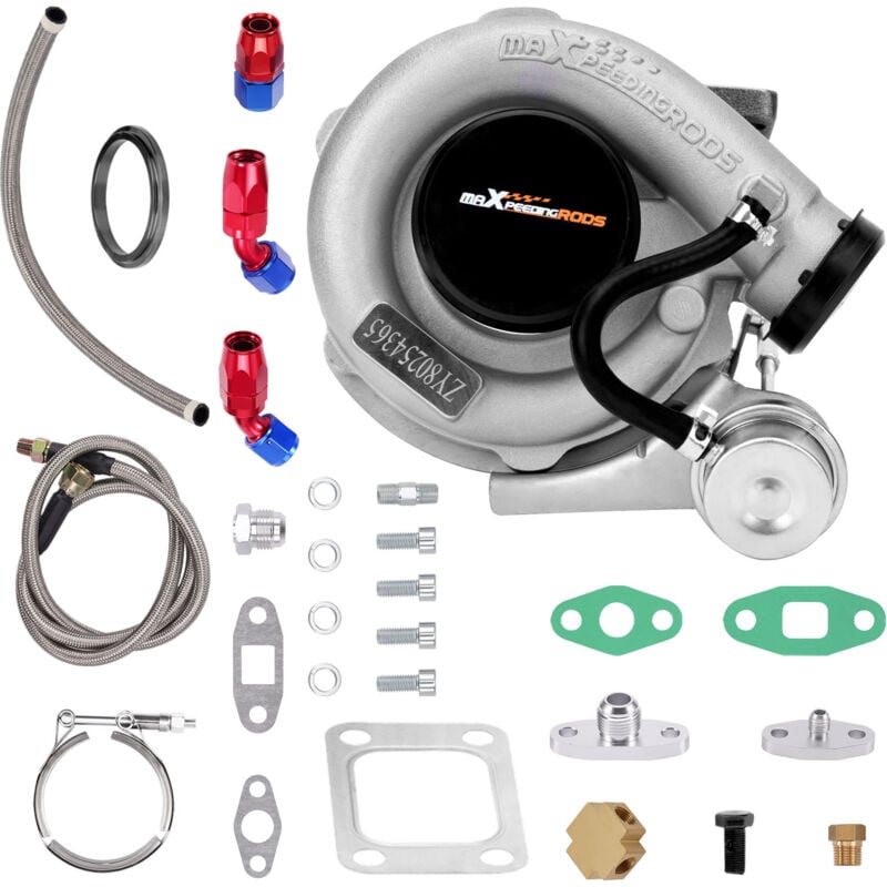 foto del prodotto t3 t04e turbo kit universal turbo oil supply oil return oil feed line