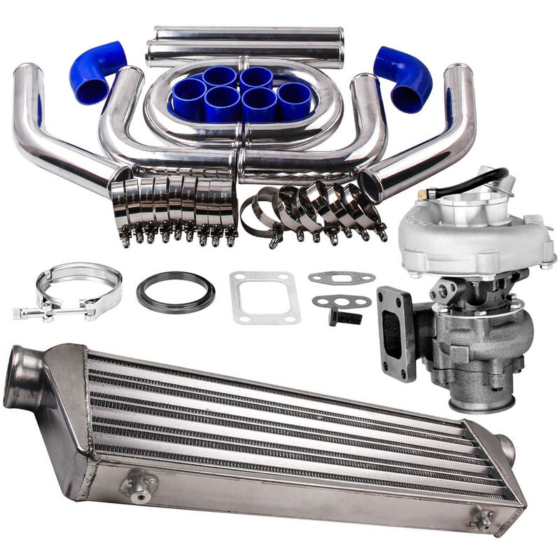 foto del prodotto t3 t4 t04e turbo kit universal 27x7x2.5 2.5 intercooler intercooler pipe kit