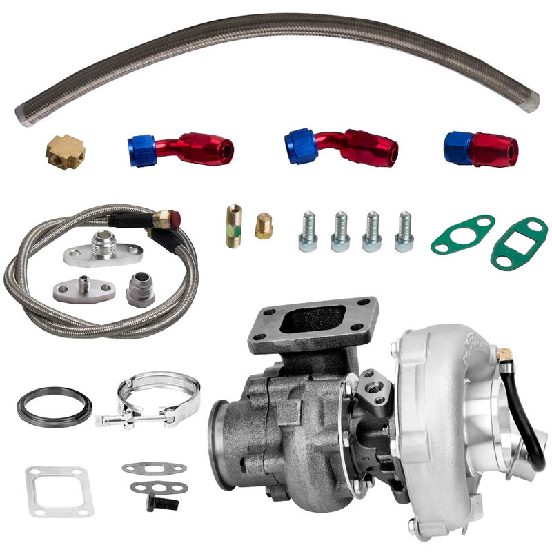 foto del prodotto t3 t4 t3t4 to4e turbo turbocharger .63 a r oil drain return feed line kitt3 t4 t3t4 to4e turbo turbocharger .63 a r oil drain return feed