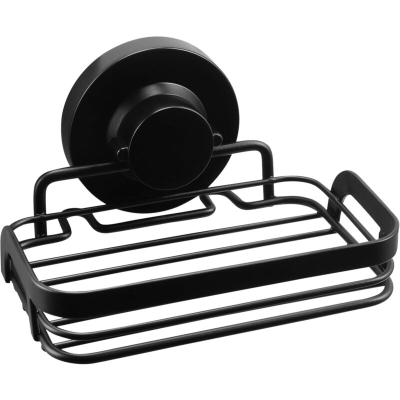 foto del prodotto t3402761 t3402761 portasapone 3 in 1 con griglia stabile, 3 diverse opzioni di fissaggio con ventosa, cuscinetto adesivo e foratura, colore, nero