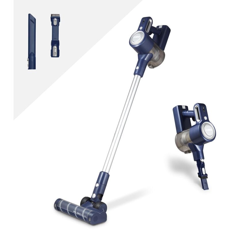 foto del prodotto t513008 vl35 aspirapolvere senza fili 3 in 1 con filtro hepa e testina anti groviglio, aspirapolvere senza fili potente da 1l, 22,2v, blu scuro e
