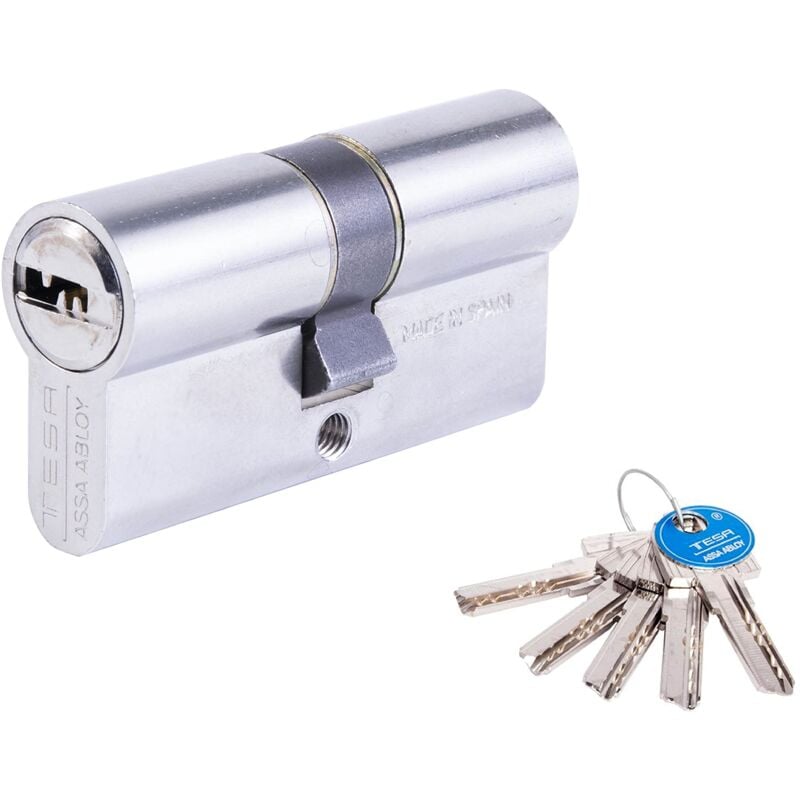 foto del prodotto t65d4550n, cilindro di sicurezza, t60 ds, doppia frizione, cam lunga, chiave, nichelato, 45 x 50 mm tesa assa abloy