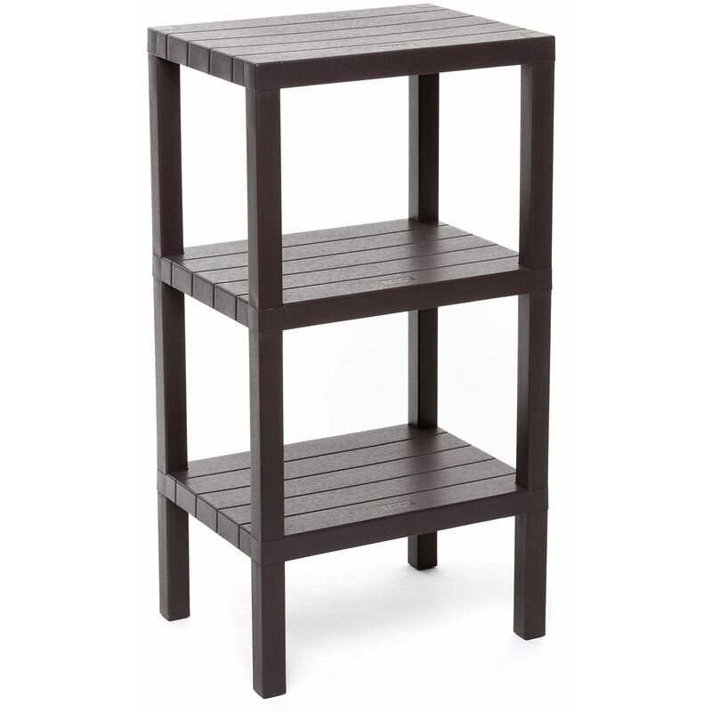 foto del prodotto ta tay tatay scaffale bagno a 3 ripiani resistente all umidit inclusi viti e compatibile con sistema quick fix per interni ed esterni portata fino
