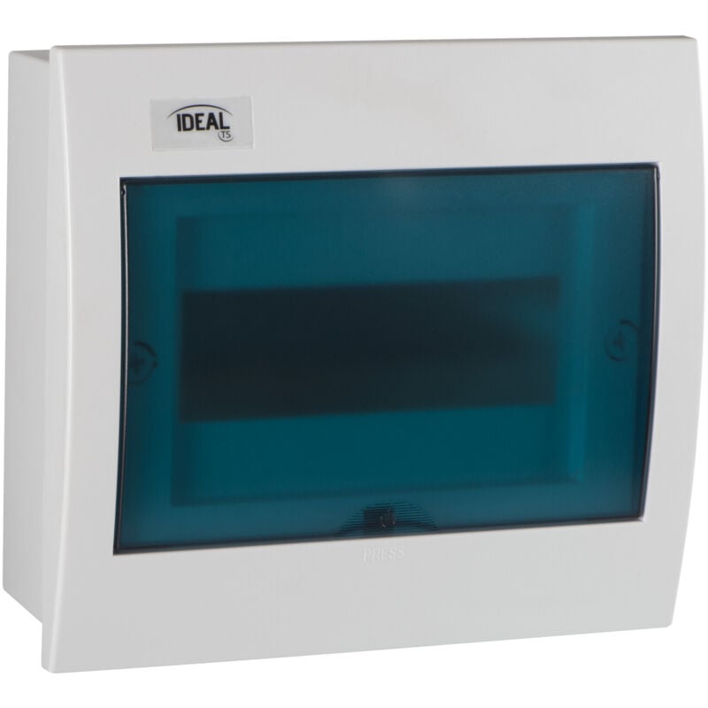 foto del prodotto tabella di distribuzione din 8 moduli incorporato ip30 bianco azzurro
