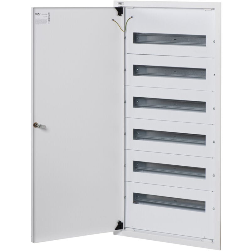 foto del prodotto tabella di distribuzione inserita acciaio bianco 6x18p ip30 230 400v
