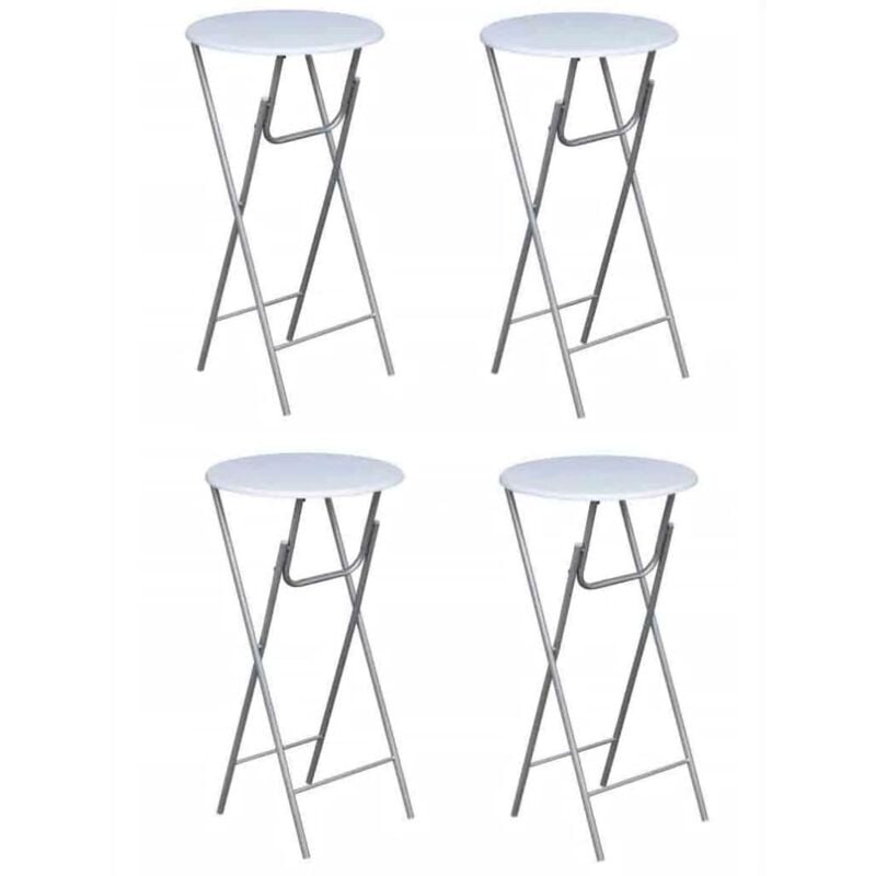 foto del prodotto table bar 4 folding tables with mdf top 60x112 cm various colors colore bianco