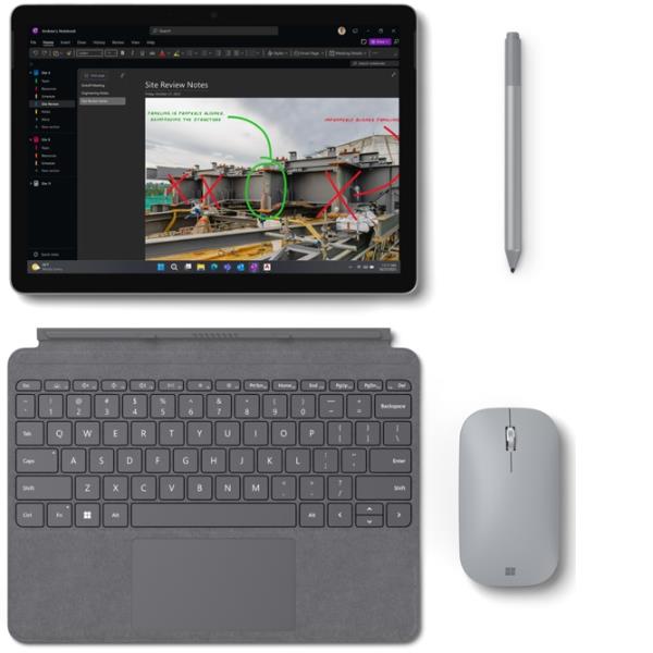 foto del prodotto tablet surface go 4 n200 8 64 w11 pro platinum