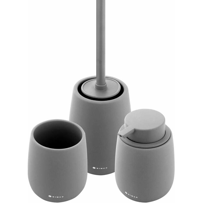 foto del prodotto tabo - set di accessori da bagno, grigio scuro ta set-08 - nimco