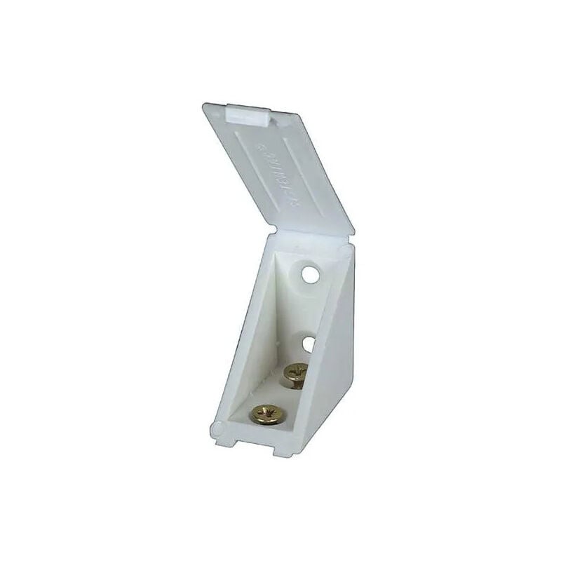 foto del prodotto tacchetto ad angolo alto grande, l23xh40xd40mm, pvc bianco, 12 pezzi.