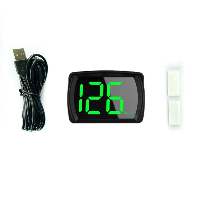 foto del prodotto tachimetro digitale gps per auto head up display km h mph con ampio schermo led per auto, camion, suv, moto, kmh, set 1
