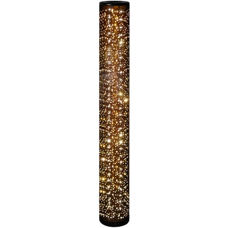 foto del prodotto taco piantana led tessuto forato nero e oro h.103cm