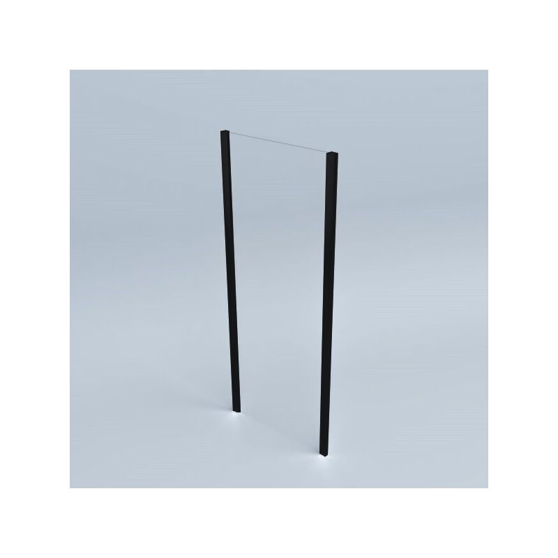 foto del prodotto tacoshop lato fisso per box doccia 90 cm h200 cm cristallo 6mm profilo nero opaco sam