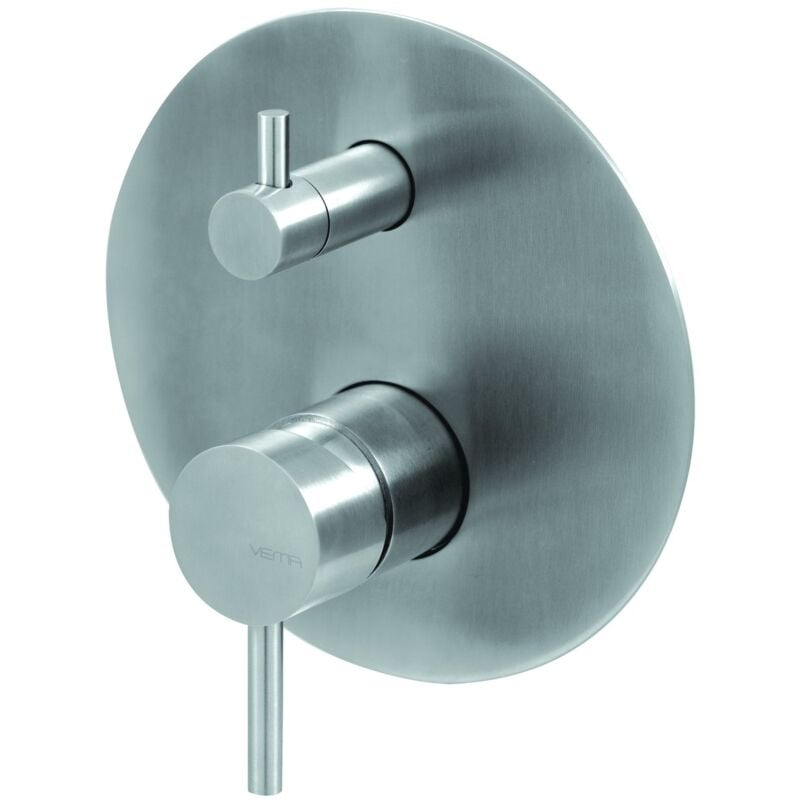foto del prodotto tacoshop miscelatore doccia con deviatore acciaio inox vema tiber steel v17142 satinato