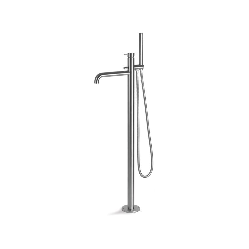 foto del prodotto tacoshop miscelatore vasca freestanding acciaio inox vema tiber steel v17195 satinato