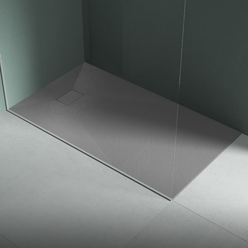 foto del prodotto tacoshop piatto doccia in resina 70x160 cm effetto pietra colore grigio cuba