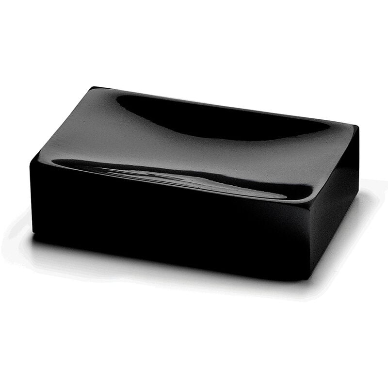 foto del prodotto tacoshop portasapone d appoggio gedy linea sofia in resina colore nero matt