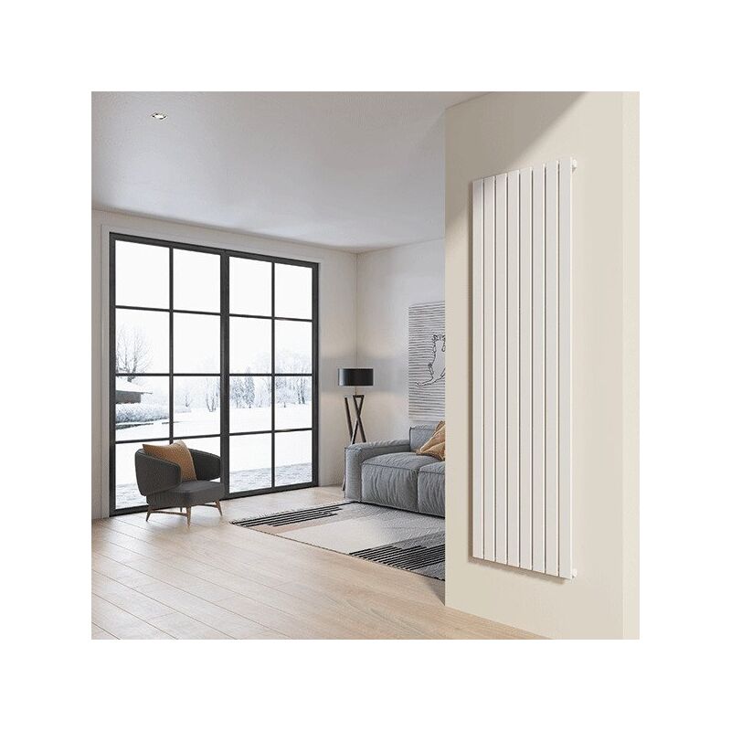 foto del prodotto tacoshop radiatore da design a piastre 200x60 cm termoarredo verticale a tubi piatti lucca bianco