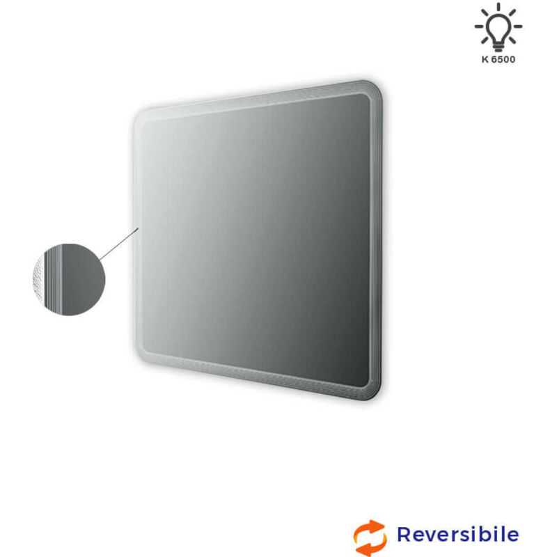 foto del prodotto tacoshop specchio illuminazione led con disegno lavorato made in italy 54352