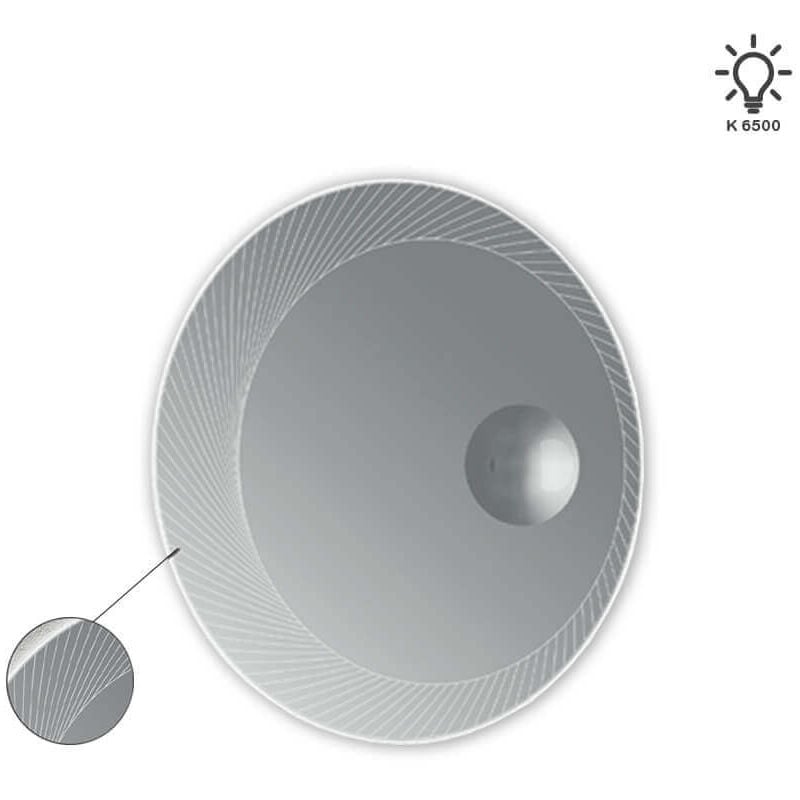 foto del prodotto tacoshop specchio tondo led bordo lavorato diametro 100 con ingranditore