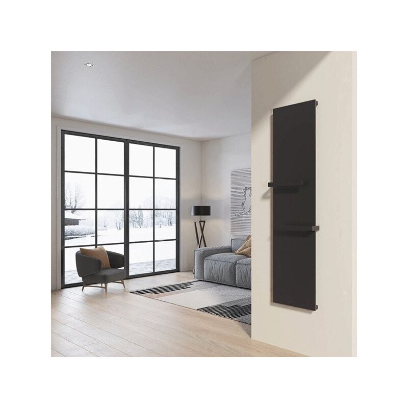 foto del prodotto tacoshop termoarredo da design a piastra verticale 180x45 cm radiante milano grigio opaco