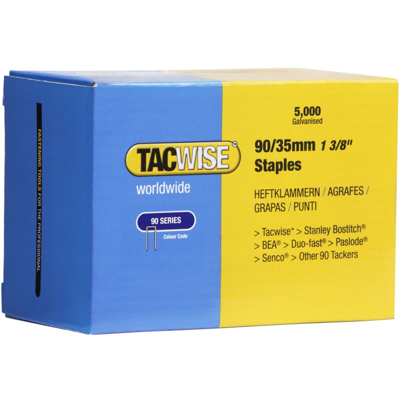foto del prodotto tacwise 0310 punti a corona stretta galvanizzati tipo 90 35 mm, confezione da 5000