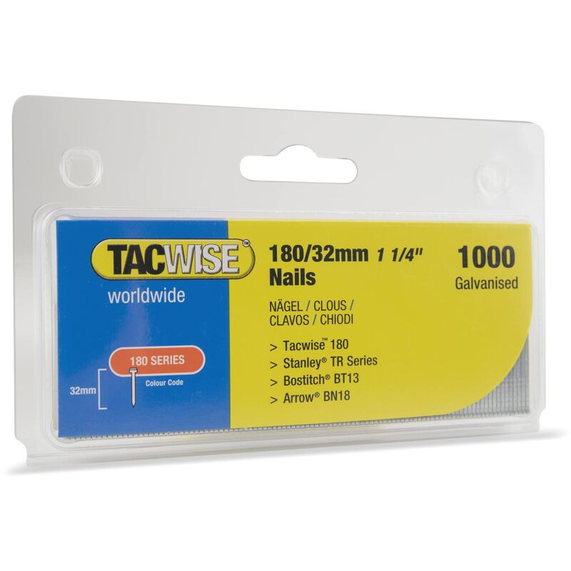 foto del prodotto tacwise 0363 chiodi brad galvanizzati tipo 18g 32 mm, confezione da 1000